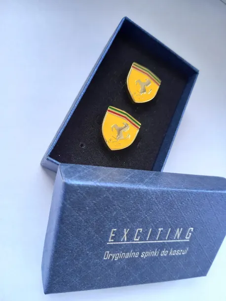 ekskluzywne-spinki-do-koszuli-zolte-ferrari-marka-exciting
