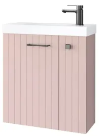 rozowa-szafka-lazienkowa-nook-55-z-umywalka-gun-metal-uchwyt-zmontowana