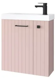 rozowa-szafka-lazienkowa-nook-55-z-umywalka-frez-czarny-uchwyt-zmontowana