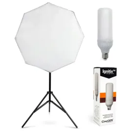 lampa-fotograficzna-softbox-octa-90cm-zarowka-125w-led-statyw