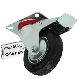 kolo-85-mm-skretne-z-hamulcem-guma-lozysko-waleczkowe-60-kg-montaz-skrzyn