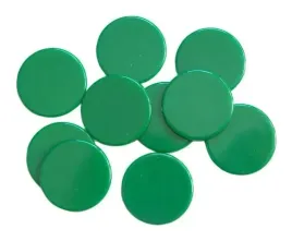 licznik-zeton-zielony-25x2-mm-kpl-10-szt