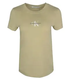 calvin-klein-jeans-t-shirt-damski-bezowy-m