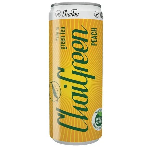 CHAIGREEN Peach Na bazie zielonej herbaty Puszka 0,33l