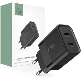ladowarka-sieciowa-tech-protect-c20w-network-charger-2xusb-c-pd-20w-black