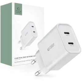 ladowarka-sieciowa-tech-protect-c20w-network-charger-2xusb-c-pd-20w-white