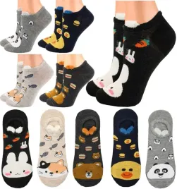 5x-stopki-damskie-kolorowe-bawelna-skarpetki-anty-potliwe-wesole-wzory-mix