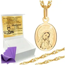 zloty-lancuszek-z-medalikiem-585-na-komunie-chrzest-grawer-upominek-gratis