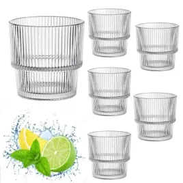 2-x-zestaw-6-szt-szklanek-330ml-do-wody-napojow-soku-szklanki-niskie-ryflow