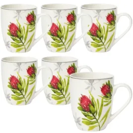 2-x-kubki-porcelanowe-florina-protea-355-ml-zestaw-6-kubkow-biale-wzor-kwia