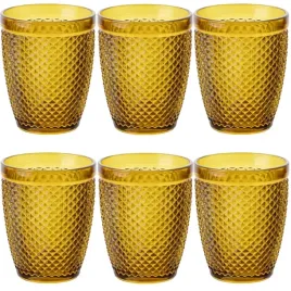 2-x-szklanki-do-wody-260-ml-niskie-florina-alexis-amber-zlote-zestaw-6-szt