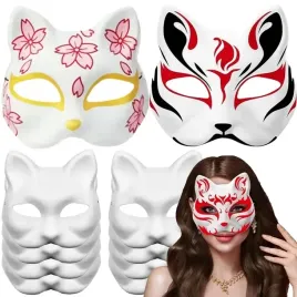 maska-kota-do-malowania-na-twarz-therian-cosplay-diy-bialy-papier-10-szt