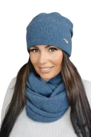 turkusowy-welniany-komin-golf-szalik-damski-zimowy-polski-kamea-pene