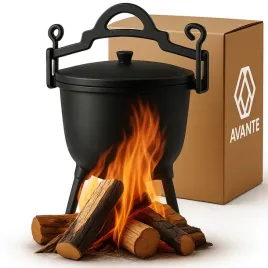 2-x-kociolek-zeliwny-8l-mysliwski-garnek-wegierski-na-ognisko-grill-pieczon