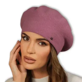 welniany-beret-damski-elegancki-wysoka-nozka-polski-kiang-kolor-lila-roz