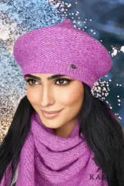 zimowy-komplet-rozowy-beret-i-szalik-chusta-na-welnie-meryno-ofelia
