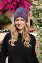 czapka-damska-beanie-szerokie-wywiniecie-przeplatane-barwy-naomi-turkusowa