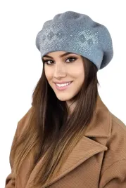 welniany-beret-damski-szary-polski-ozdoba-z-dzetami-i-perlami-kamea-ginger