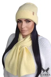 zimowy-komplet-damski-czapka-i-szalik-z-kieszonka-zolty-zestaw-chloe