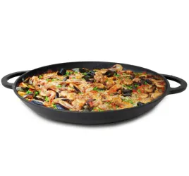 2-x-patelnia-zeliwna-niska-40cm-grill-ognisko-gaz-z-uchwytami