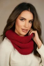 komin-golf-zimowy-czerwony-klasyczny-splot-goferkowy-polski-leona-28x38-cm