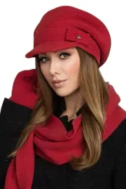 beret-damski-czerwony-welniany-z-daszkiem-i-kokarda-polski-kamea-lorena