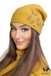 maram-czapka-damska-kolor-miodowy-kamea