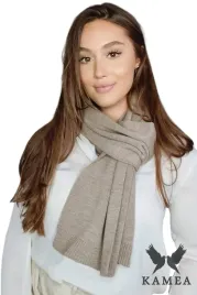 ciemny-bezowy-zimowy-damski-szalik-szal-06-cieply-polski-kamea-160-x-30-cm