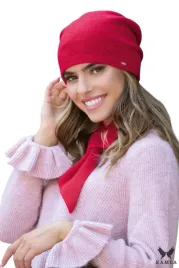 czerwony-damski-szalik-krawat-szal-10-kaszmir-welna-merino-kamea-110x10-cm