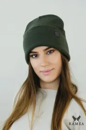 khaki-czapka-beanie-damska-meska-uniwersalna-z-podszewka-kamea-sally