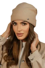 welniana-czapka-damska-beanie-z-wywinieciem-polska-camelowa-kamea-krokus