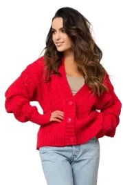 koralowy-sweter-sweterek-kardigan-ozdobne-guziki-oversize-polski-kiara