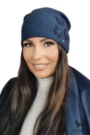 maram-czapka-damska-kolor-granatowy-kamea