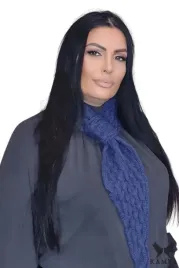 granatowy-szalik-szal-damski-krawat-przeplatany-polski-kamea-shakti-88x13cm