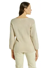 bluzka-damska-sweterek-rekawy-3-4-dekolt-w-serek-rozmiar-l-xl-natali-bezowa