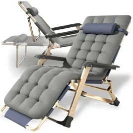 2-x-fotel-lezak-ogrodowy-turystyczny-plazowy-skladany-materac-poduszka-szar