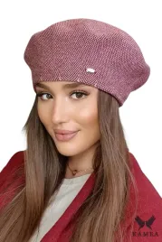 arkadia-beret-damski-w-pepitke-kolor-bordowy-kamea