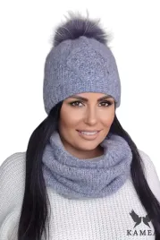 czapka-damska-pompon-eco-ocieplona-polarem-polska-kamea-cyrena-niebieska