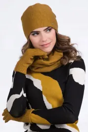 czapka-damska-beanie-z-ozdobnym-wiazaniem-z-tylu-kamea-gloria-miodowa