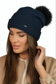 zimowa-welniana-czapka-damska-kolor-granatowy-turkus-kamea-chiru-ekologiczn