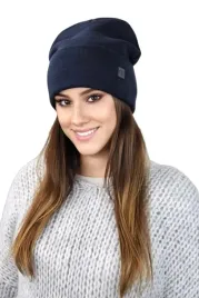 granatowa-czapka-beanie-damska-meska-uniwersalna-z-podszewka-kamea-sally