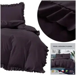 2-x-posciel-z-falbanka-140x200-cm-mikrofibra-cotton-world-brazowa-2-cz