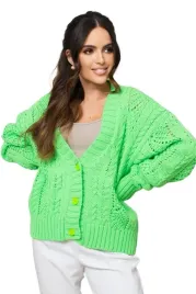 zielony-sweter-sweterek-kardigan-ozdobne-guziki-oversize-polski-kiara