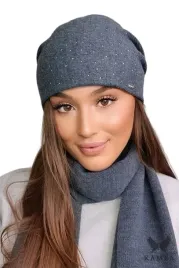 grafitowa-czapka-damska-beanie-blyszczace-cyrkonie-logo-polska-dolomit