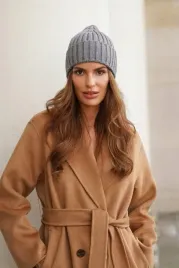 czapka-damska-100percent-welna-merino-kolor-szary-ume