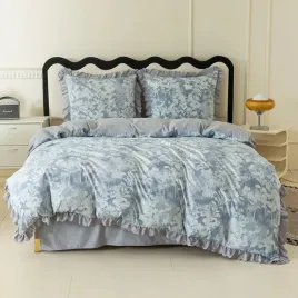 2-x-posciel-z-falbanka-160x200-mikrofibra-cotton-world-3-czesci-szara-w-kwi
