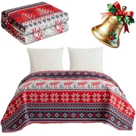 2-x-narzuta-swiateczna-na-lozko-170x210-cm-pikowana-wzor-bozonarodzeniowy