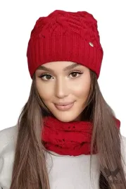 czerwony-zimowy-komplet-damski-czapka-i-komin-gruby-splot-kamea-kamila