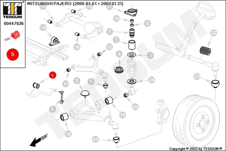 silentblock-wahacza-00447926-numer-katalogowy-oryginalu-mitsubishi-mr-267649