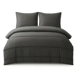 posciel-boho-z-pomponami-200x220-mikrofibra-szary